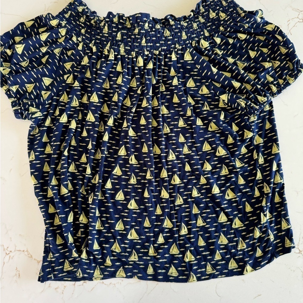 Anthropologie porridge sailboat off shoulder top / medium